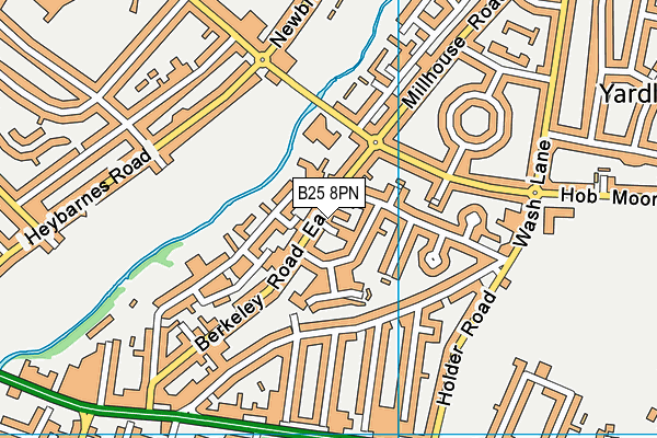 B25 8PN map - OS VectorMap District (Ordnance Survey)