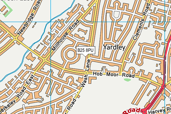 B25 8PU map - OS VectorMap District (Ordnance Survey)