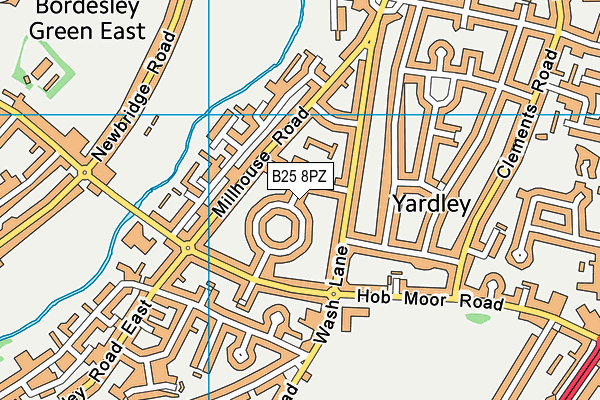 B25 8PZ map - OS VectorMap District (Ordnance Survey)