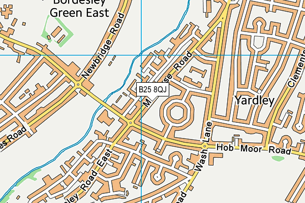 B25 8QJ map - OS VectorMap District (Ordnance Survey)