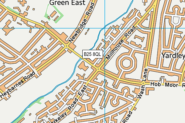 B25 8QL map - OS VectorMap District (Ordnance Survey)