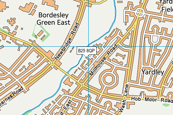 B25 8QP map - OS VectorMap District (Ordnance Survey)