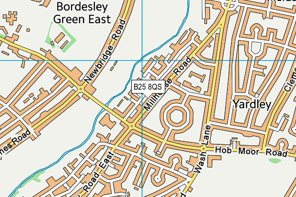 B25 8QS map - OS VectorMap District (Ordnance Survey)