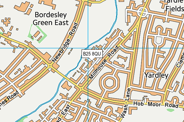 B25 8QU map - OS VectorMap District (Ordnance Survey)