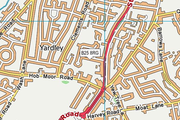 B25 8RG map - OS VectorMap District (Ordnance Survey)