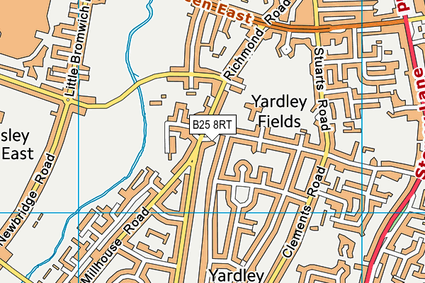 B25 8RT map - OS VectorMap District (Ordnance Survey)