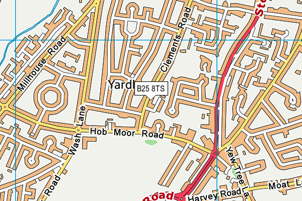 B25 8TS map - OS VectorMap District (Ordnance Survey)