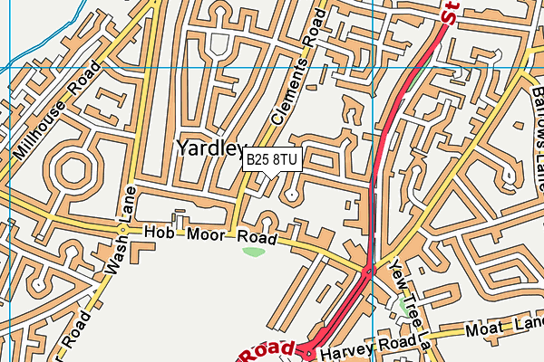 B25 8TU map - OS VectorMap District (Ordnance Survey)