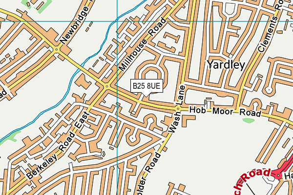 B25 8UE map - OS VectorMap District (Ordnance Survey)