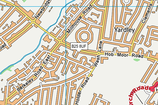 B25 8UF map - OS VectorMap District (Ordnance Survey)