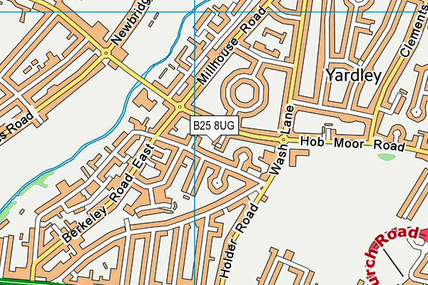 B25 8UG map - OS VectorMap District (Ordnance Survey)