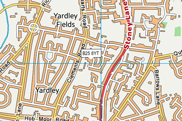 B25 8YT map - OS VectorMap District (Ordnance Survey)
