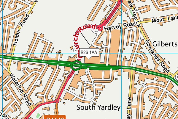 B26 1AA map - OS VectorMap District (Ordnance Survey)