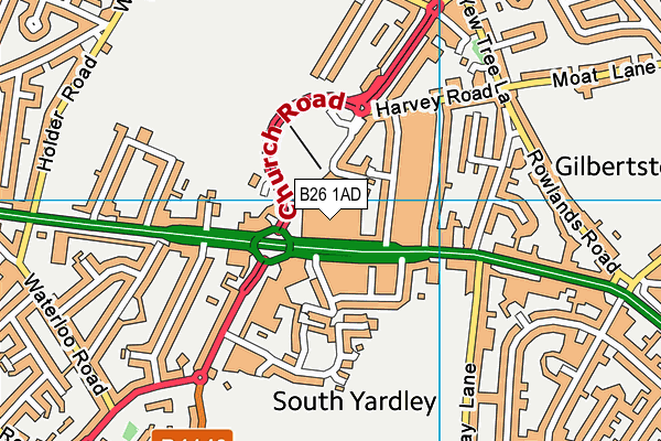 B26 1AD map - OS VectorMap District (Ordnance Survey)