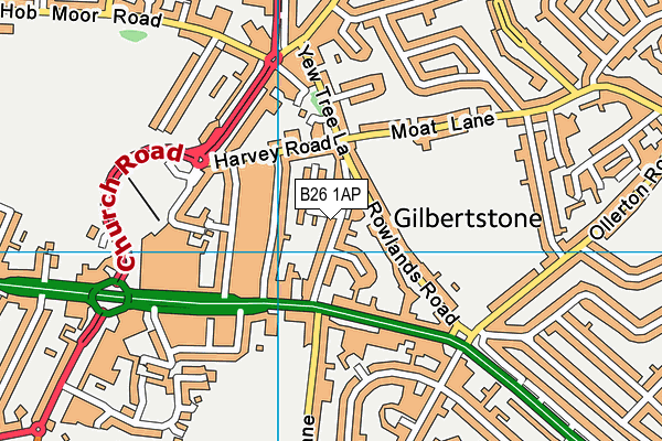 B26 1AP map - OS VectorMap District (Ordnance Survey)