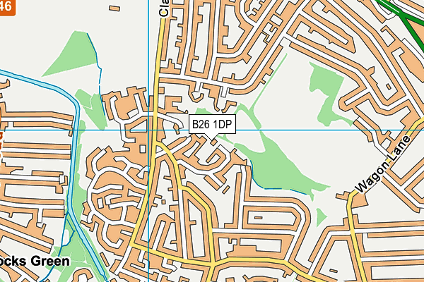 B26 1DP map - OS VectorMap District (Ordnance Survey)