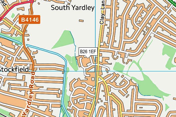 B26 1EF map - OS VectorMap District (Ordnance Survey)