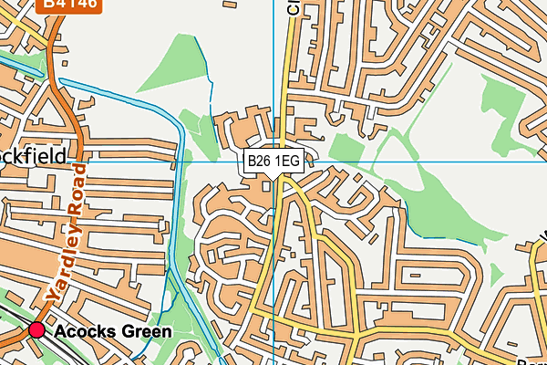 B26 1EG map - OS VectorMap District (Ordnance Survey)