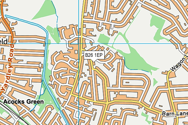 B26 1EP map - OS VectorMap District (Ordnance Survey)