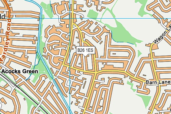 B26 1ES map - OS VectorMap District (Ordnance Survey)