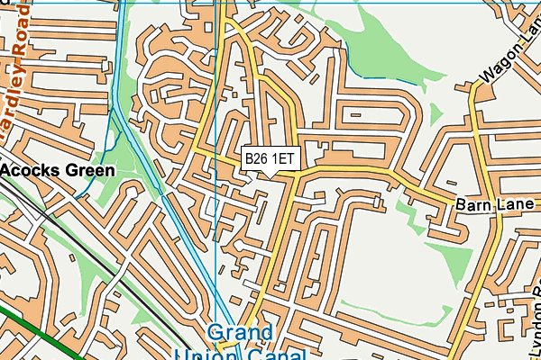 B26 1ET map - OS VectorMap District (Ordnance Survey)