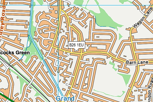 B26 1EU map - OS VectorMap District (Ordnance Survey)