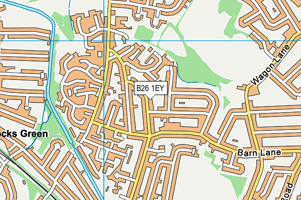 B26 1EY map - OS VectorMap District (Ordnance Survey)