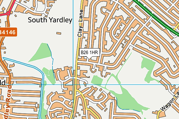 B26 1HR map - OS VectorMap District (Ordnance Survey)