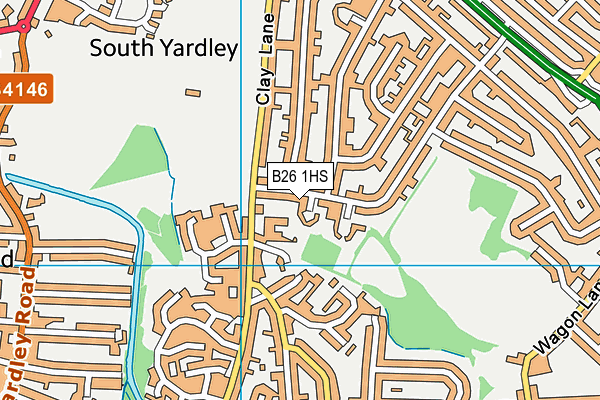 B26 1HS map - OS VectorMap District (Ordnance Survey)