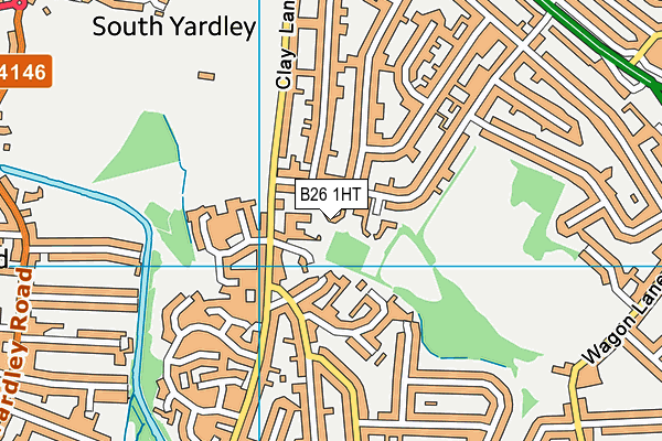 B26 1HT map - OS VectorMap District (Ordnance Survey)