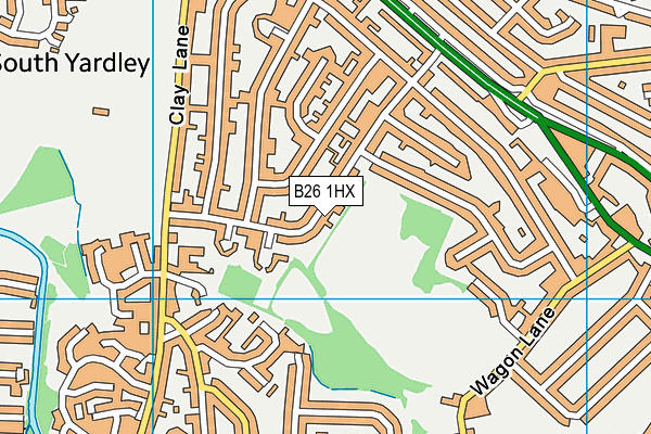 B26 1HX map - OS VectorMap District (Ordnance Survey)