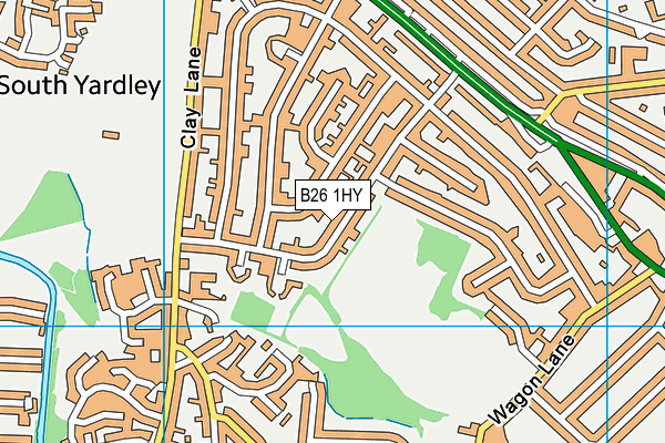 B26 1HY map - OS VectorMap District (Ordnance Survey)