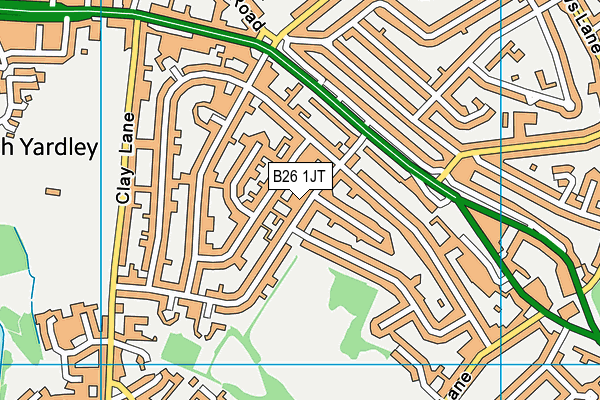 B26 1JT map - OS VectorMap District (Ordnance Survey)