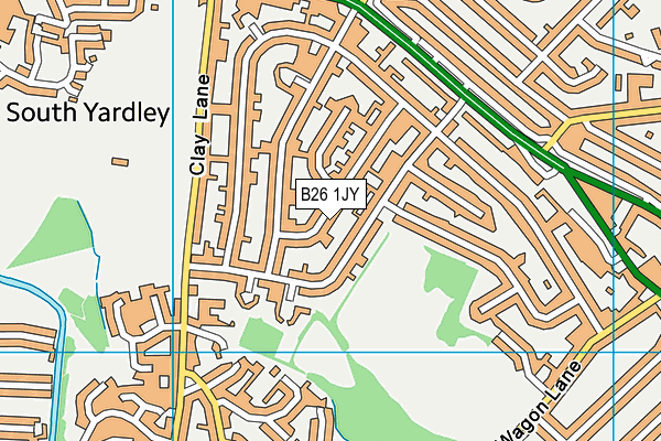 B26 1JY map - OS VectorMap District (Ordnance Survey)
