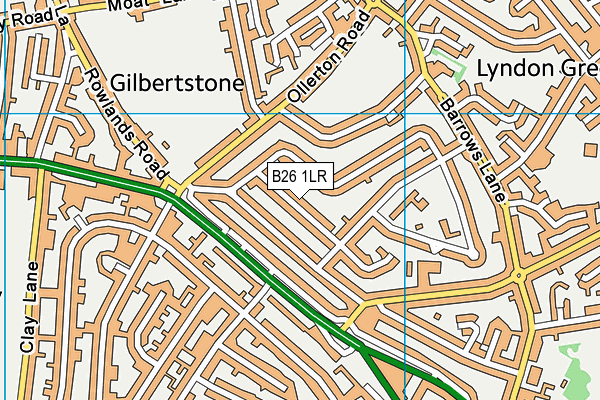 B26 1LR map - OS VectorMap District (Ordnance Survey)