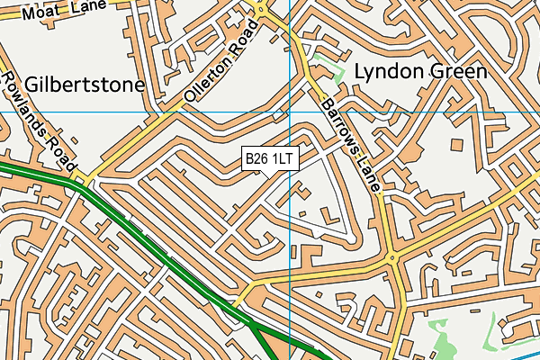 B26 1LT map - OS VectorMap District (Ordnance Survey)