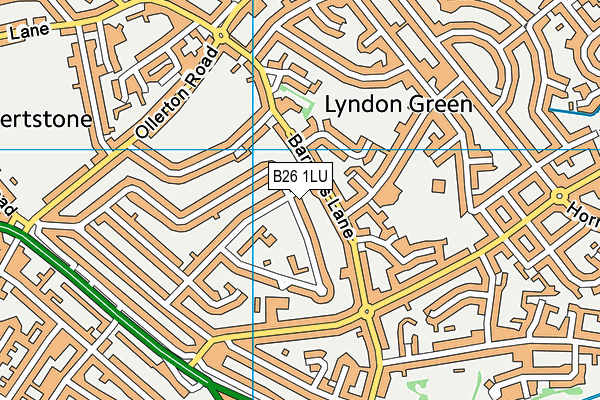 Lyndon Green Junior School map (B26 1LU) - OS VectorMap District (Ordnance Survey)