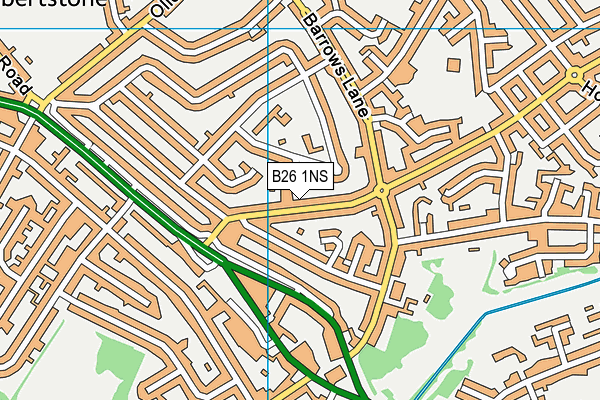 Brays School map (B26 1NS) - OS VectorMap District (Ordnance Survey)