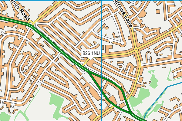 B26 1NU map - OS VectorMap District (Ordnance Survey)
