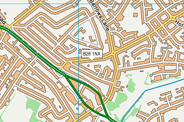 B26 1NX map - OS VectorMap District (Ordnance Survey)