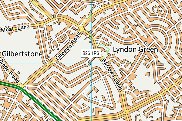 B26 1PS map - OS VectorMap District (Ordnance Survey)