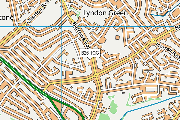 B26 1QG map - OS VectorMap District (Ordnance Survey)