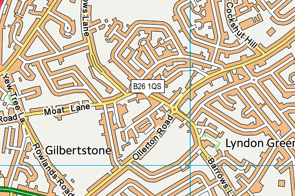 B26 1QS map - OS VectorMap District (Ordnance Survey)