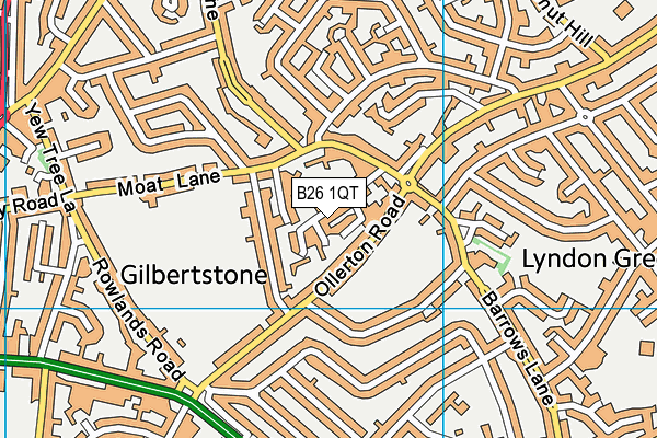 B26 1QT map - OS VectorMap District (Ordnance Survey)