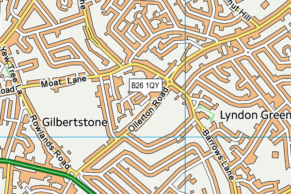 B26 1QY map - OS VectorMap District (Ordnance Survey)