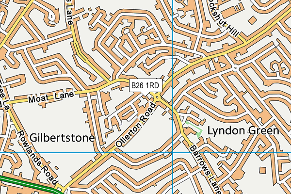 B26 1RD map - OS VectorMap District (Ordnance Survey)