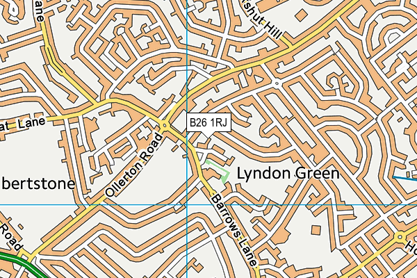 B26 1RJ map - OS VectorMap District (Ordnance Survey)