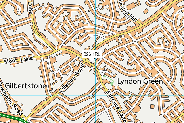 B26 1RL map - OS VectorMap District (Ordnance Survey)