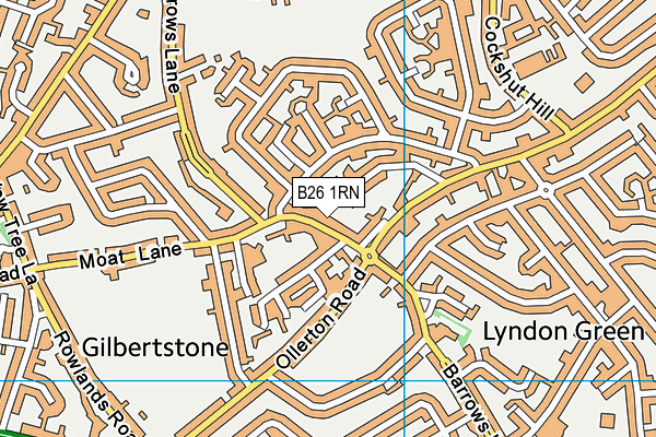 B26 1RN map - OS VectorMap District (Ordnance Survey)