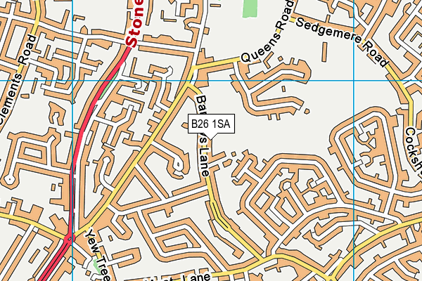 B26 1SA map - OS VectorMap District (Ordnance Survey)